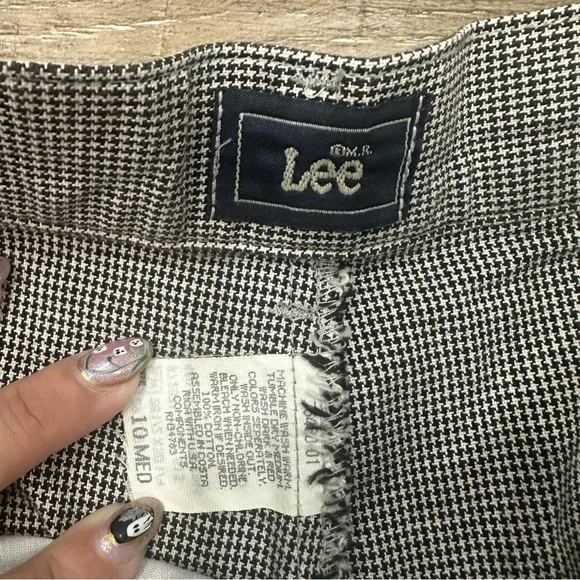 Lee Black and White Houndstooth Pants - Picture 2 of 3